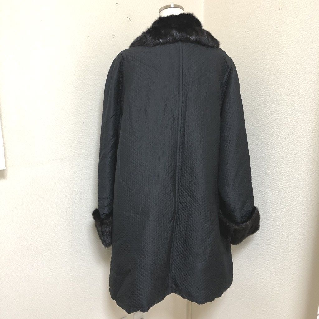 EMBA 高級 ファーコート 毛皮コート ミンクファー ラベンダーミンク