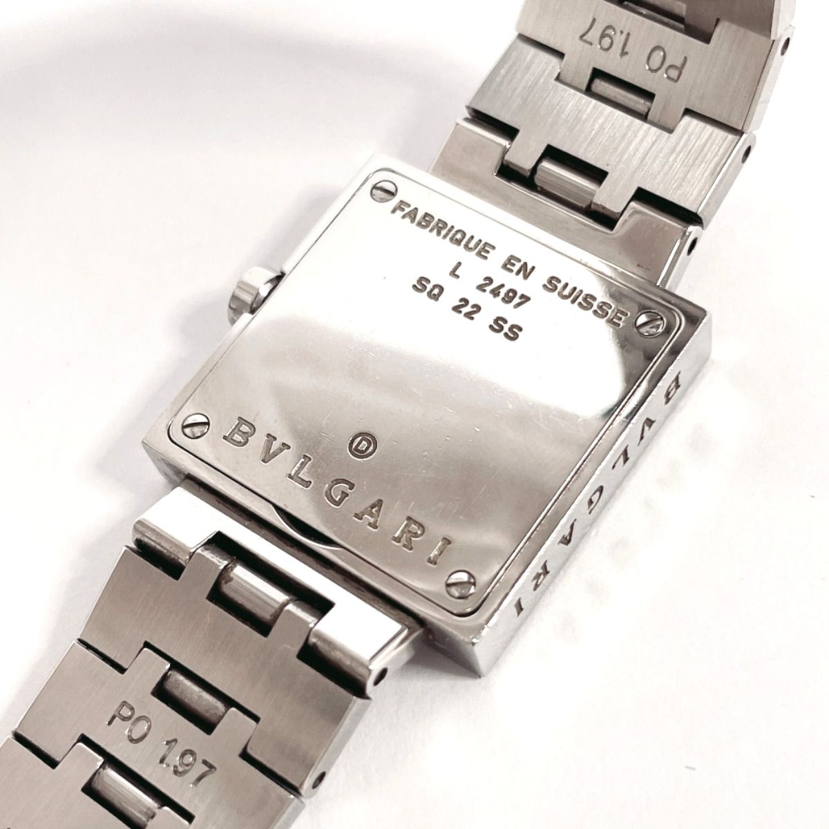 稼働品 ブルガリ腕時計 クアドラード SQ22SS シルバー - 腕時計(デジタル)