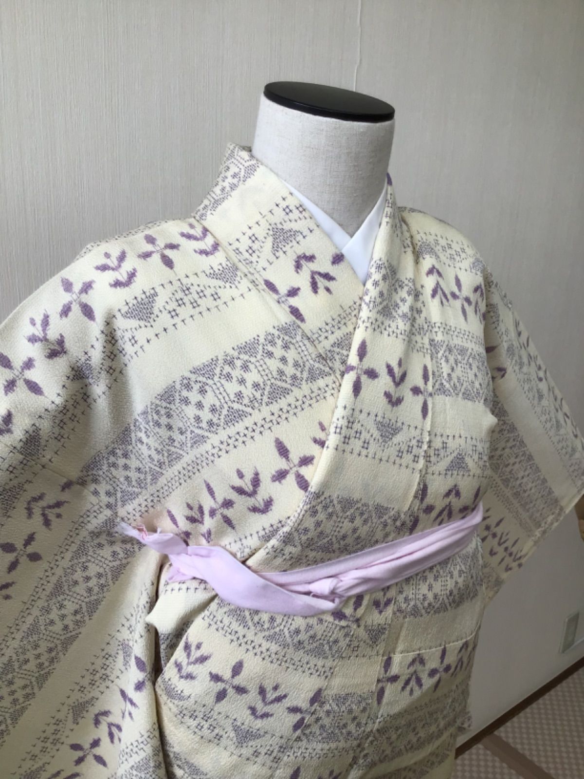 紬　お召し　単衣着物 単衣 お召し 着物 紬 t-111 - メルカリ