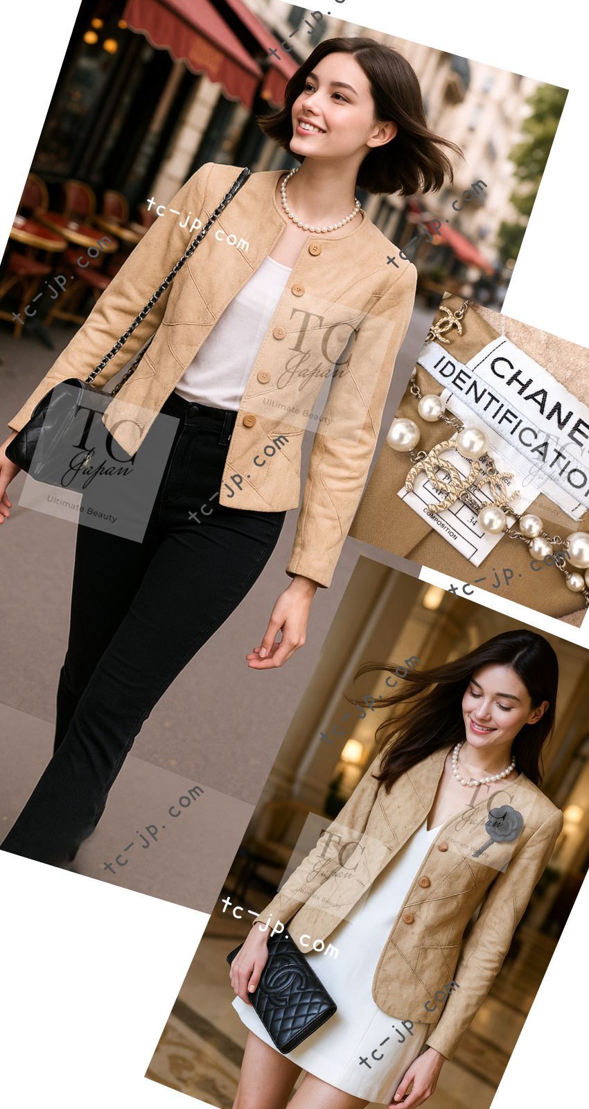 シャネル レザー ジャケット 本革 CHANEL 春夏 サマー カーフ