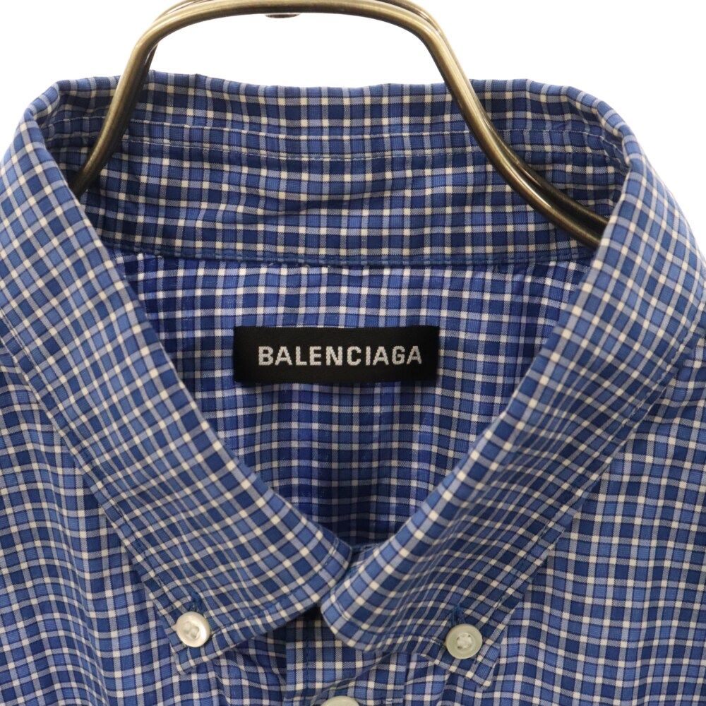 BALENCIAGA (バレンシアガ) 19SS バックロゴプリント ギンガムチェック