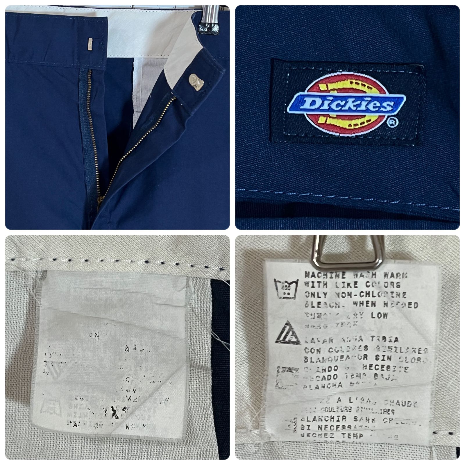 美品 ディッキーズ Dickies 846 W33 L30 チノパン ネイビー 紺