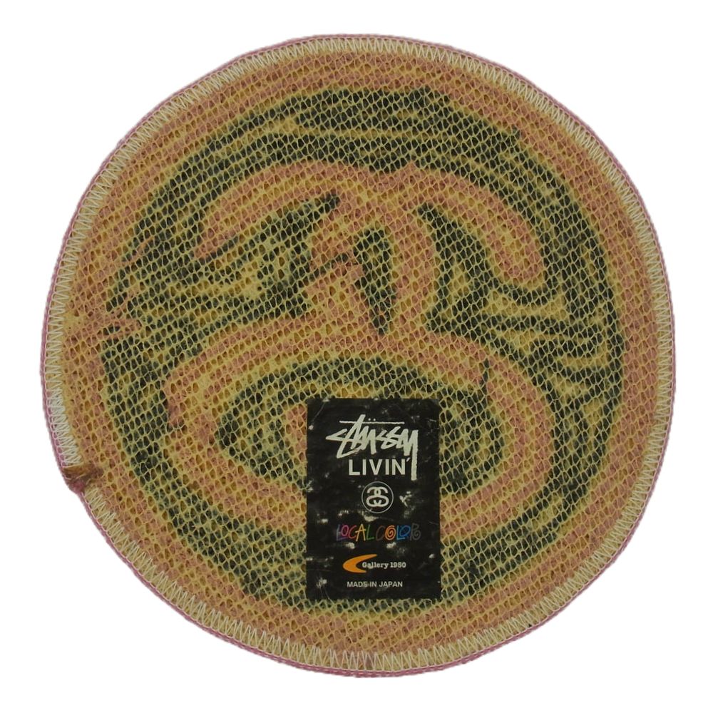 STUSSY STUSSY×Gallery1950 円形 ラグマット 黒×白×青 STUSSY STUSSY×Gallery1950 円形 ラグマット 黒×白×青
