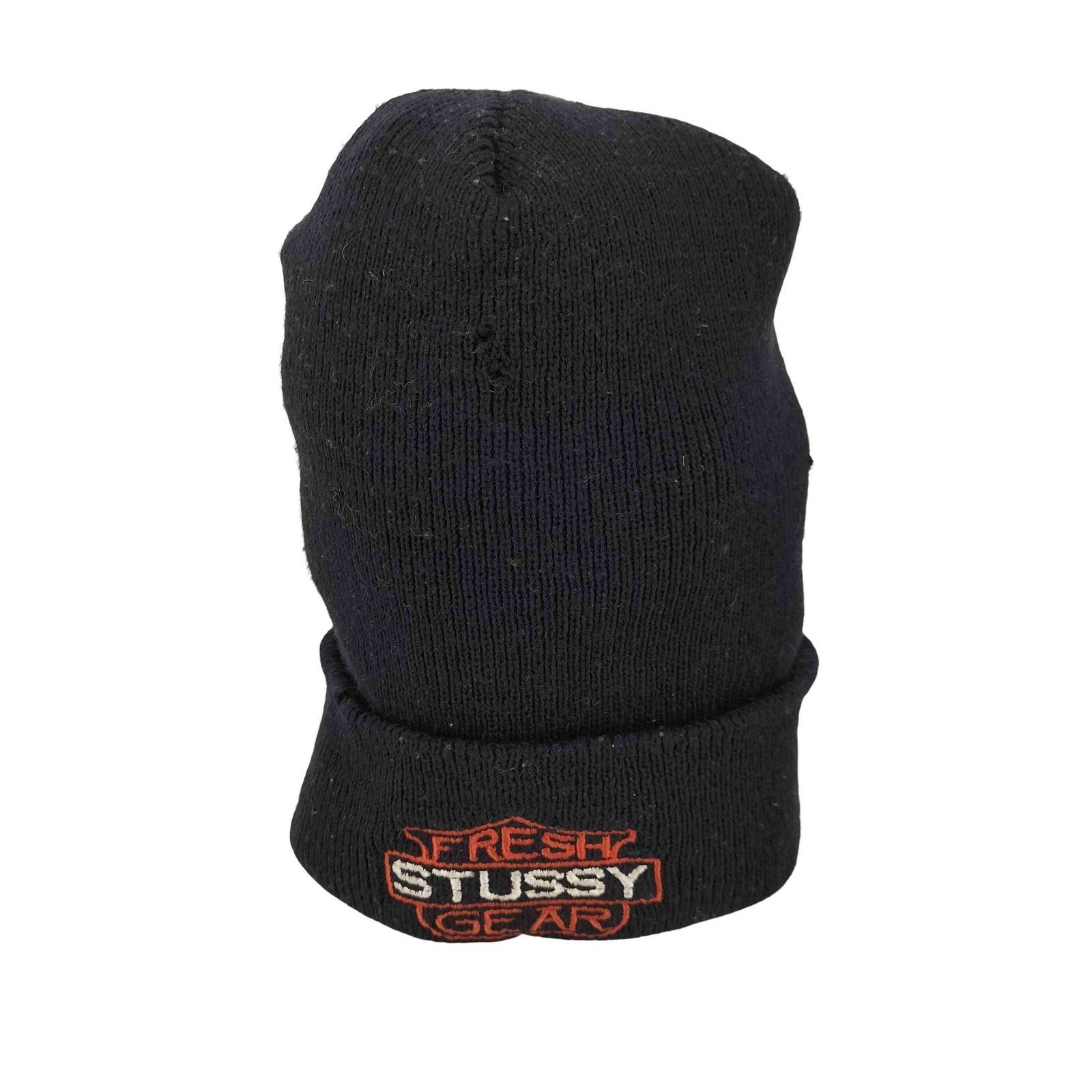 80s old stussy FRESH GEAR ビーニー ステューシー Stussy OLD STUSSY FRESH GEAR 刺繍ニット帽 ビーニー