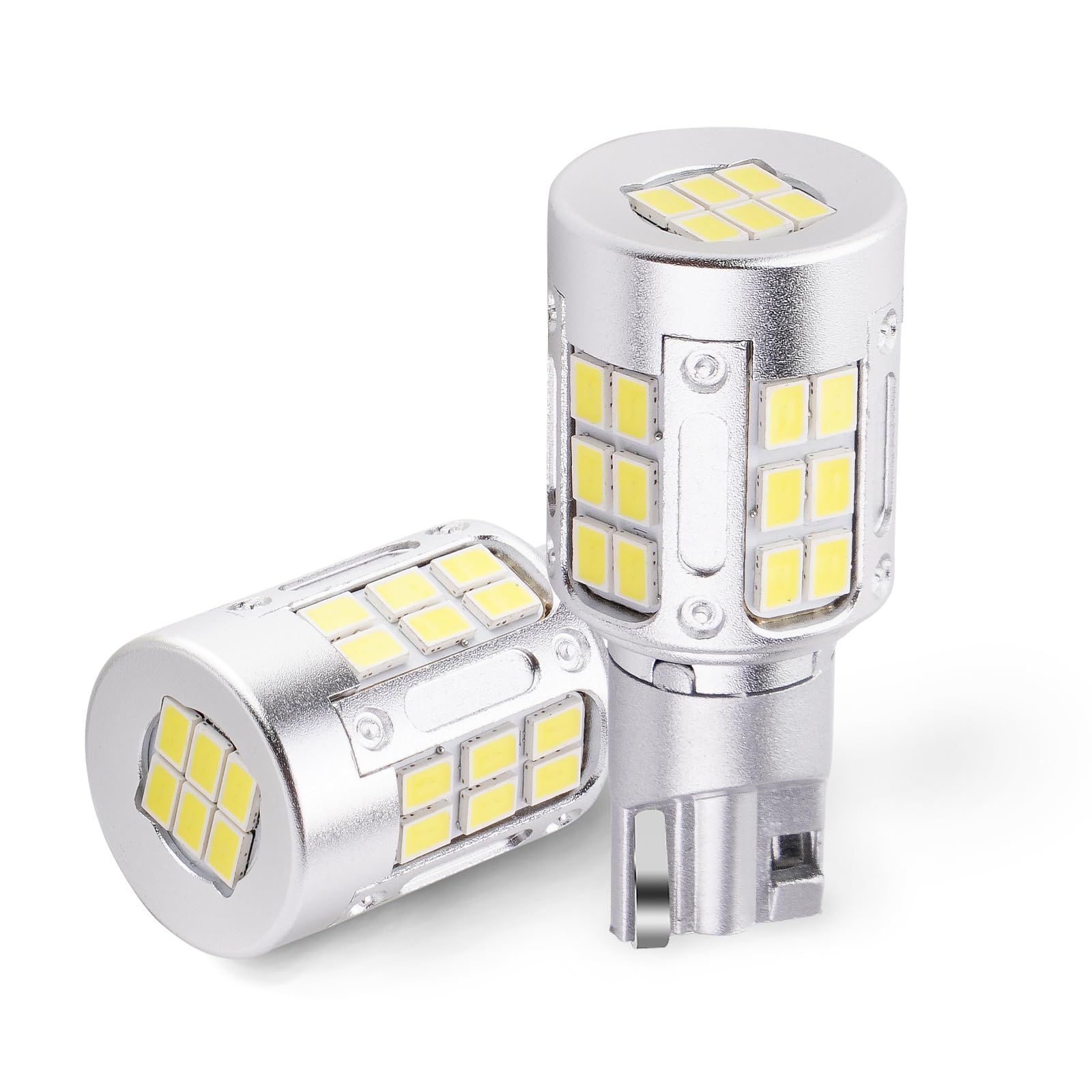 【在庫セール】無極性 バックライト 12V 6500k テールランプ 後退灯 シングル キャンセラー内蔵 ホワイト 5600ルーメン 高輝度 爆光 バックランプ 2個セット LED T16 新型