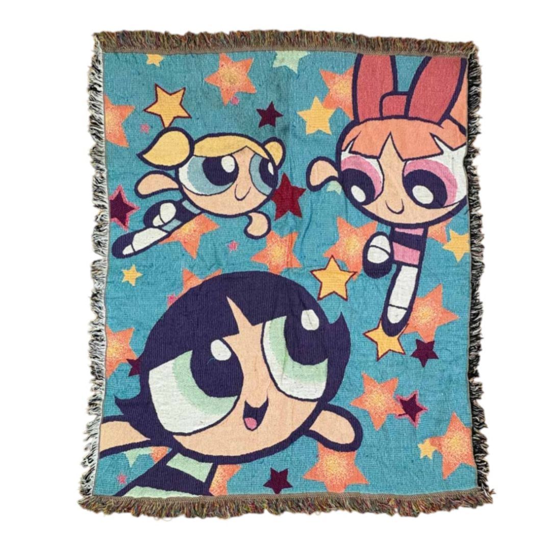 vintageラグ カーペット パワーパフガールズ アニメ 1662 - メルカリ