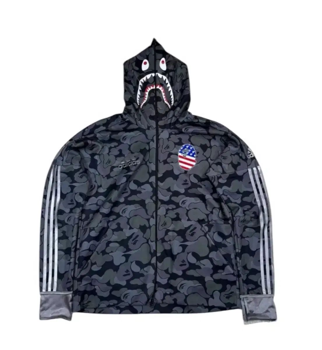 XL A BATHING APE アベイシングエイプ x adidas アディダス スーパーボウル シャーク くろげえ