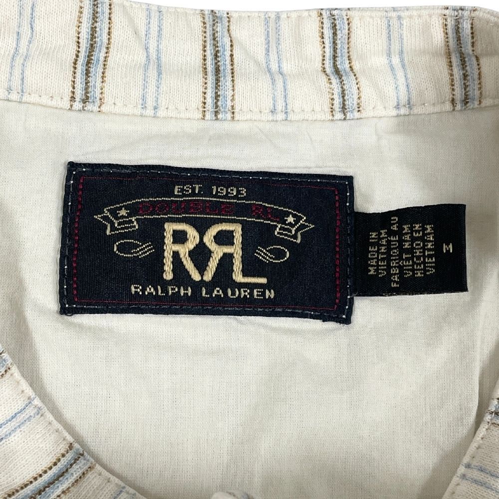 RRL ダブルアールエル ストライプド リネン バンドカラー