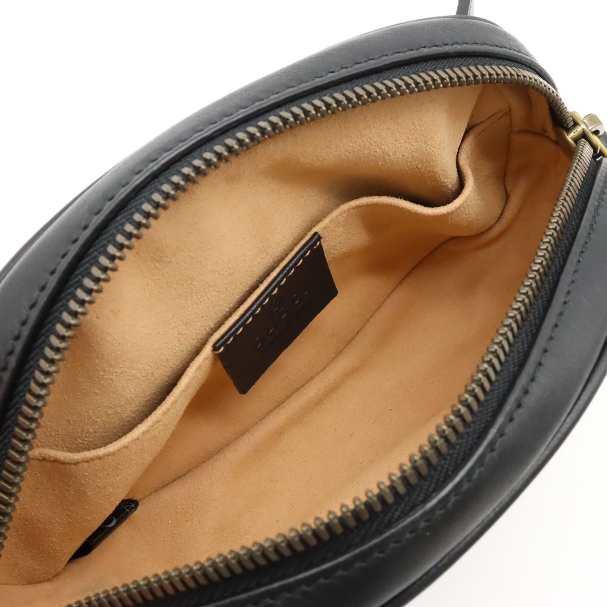 正規品　GUCCI マーモント ブラック ウエスト　ボディバッグ GGマーモント ウエストバッグ ボディバッグ レザー ブラック