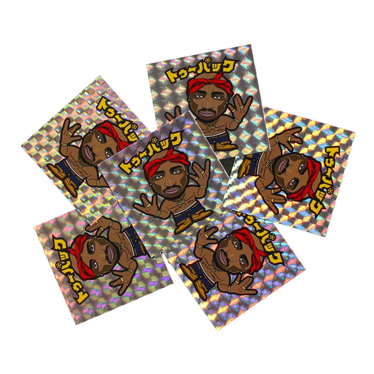 2PAC TUPACK ビックリマン風キラキラヘッドシール 2パック