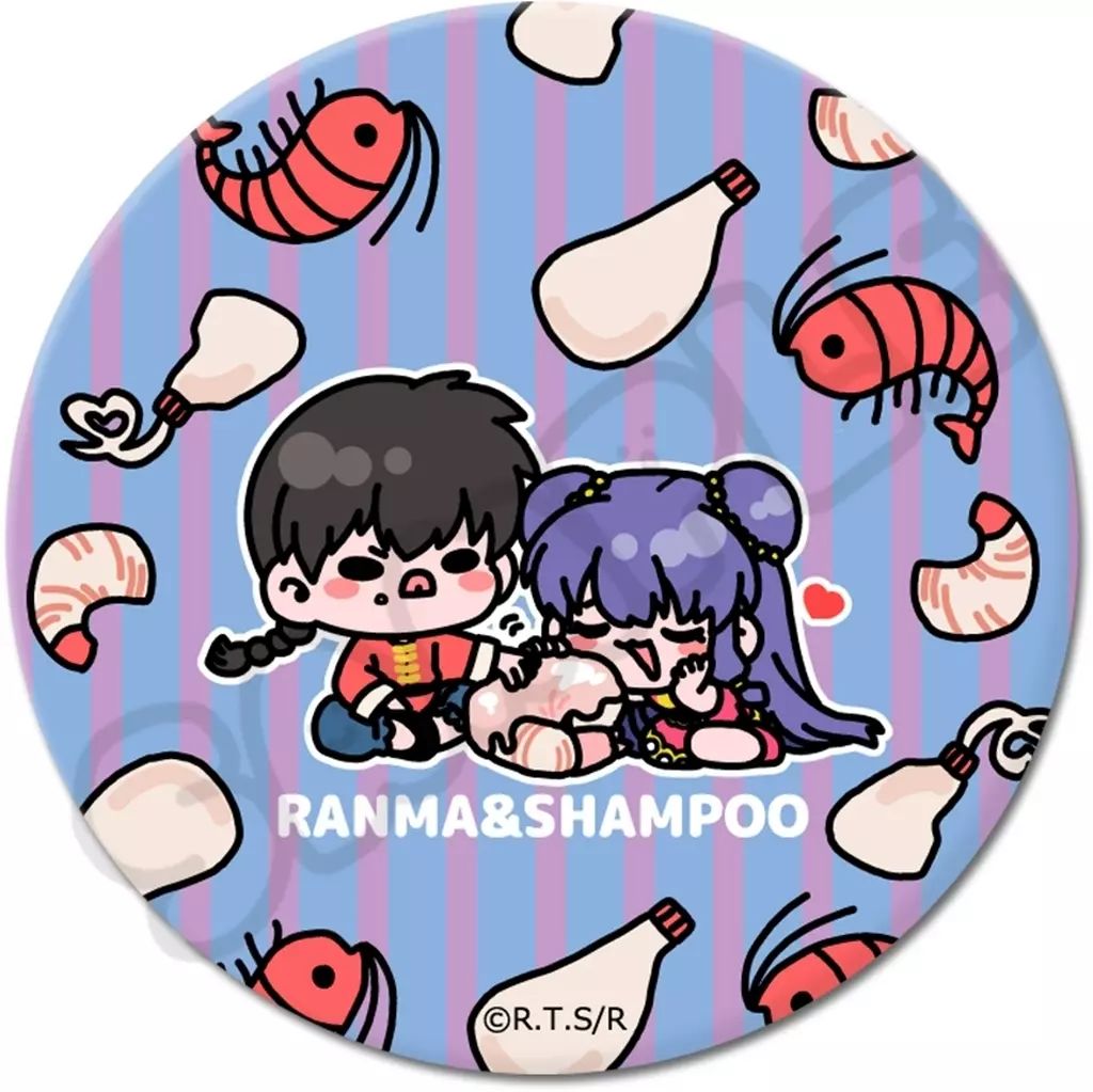 中古】バッジ・ビンズ MH.乱馬＆シャンプー 第2弾 3way缶バッジ