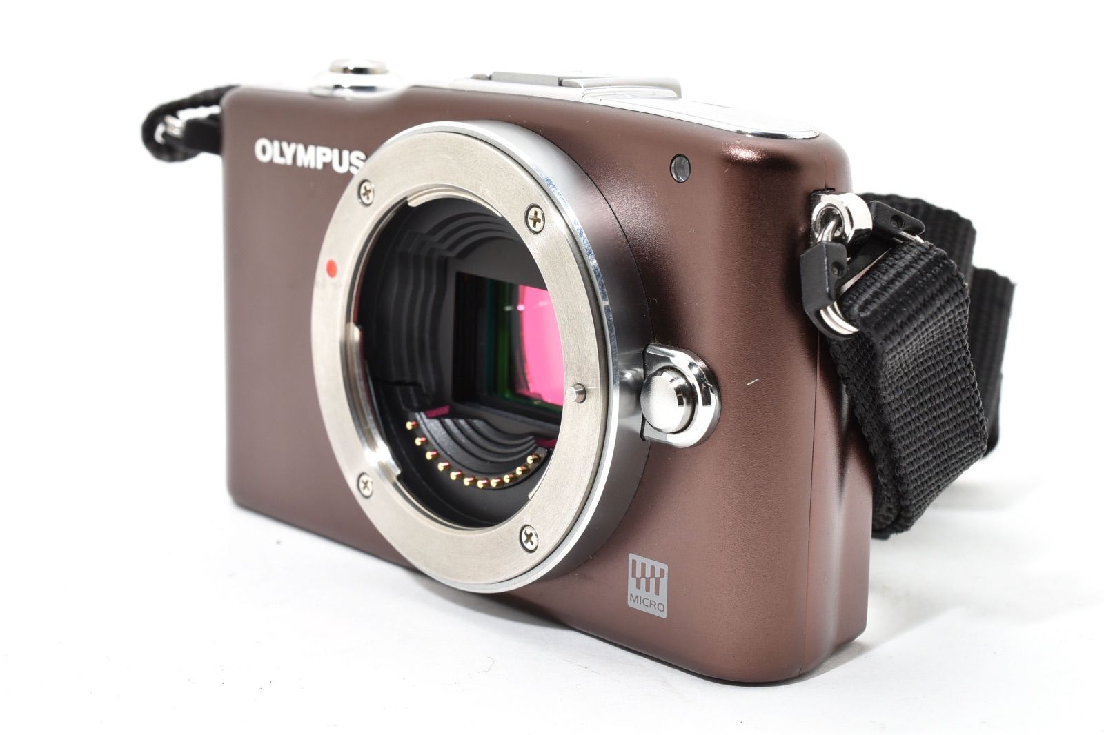 ショット数 985回!! OLYMPUS オリンパス PEN Mini E PM 1 ボディ ブラウン ミラーレス一眼カメラ ＃3288