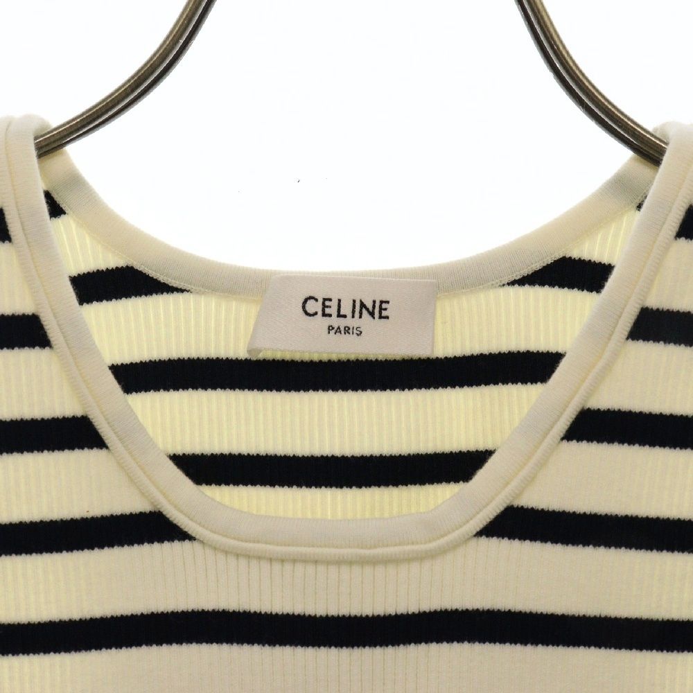 セリーヌ 2A22O372N アスリート ブラ ボーダー クロップドタンクトップ