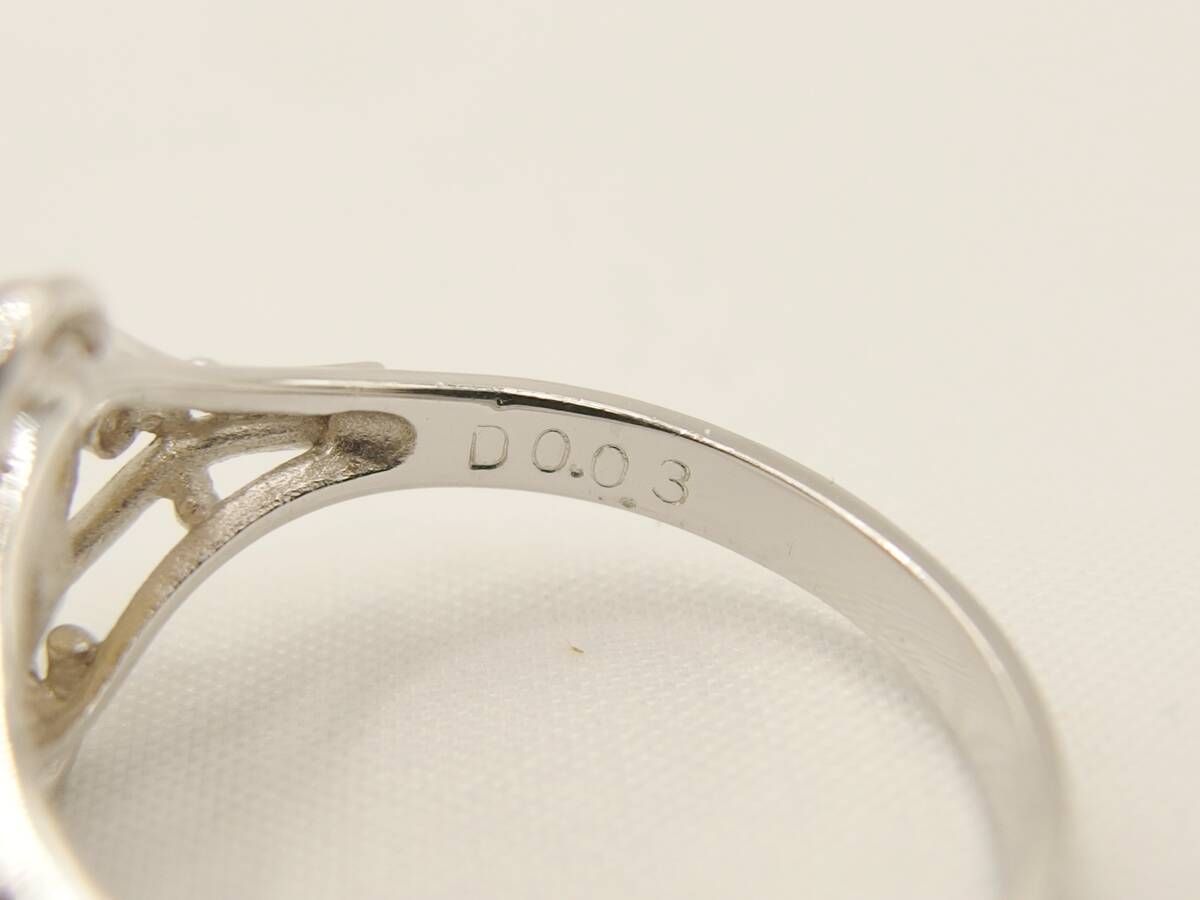 Pt900 パール8mm D0.03ct 11.5号 リング - メルカリ