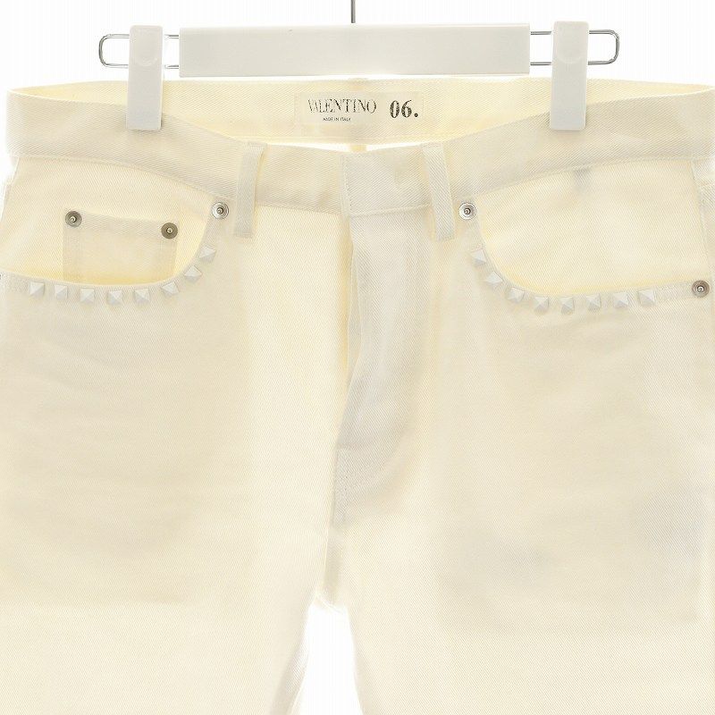 VALENTINO ホワイトデニム ホワイト（白）系 VALENTINO(ヴァレンティノ) デニム・ジーパン