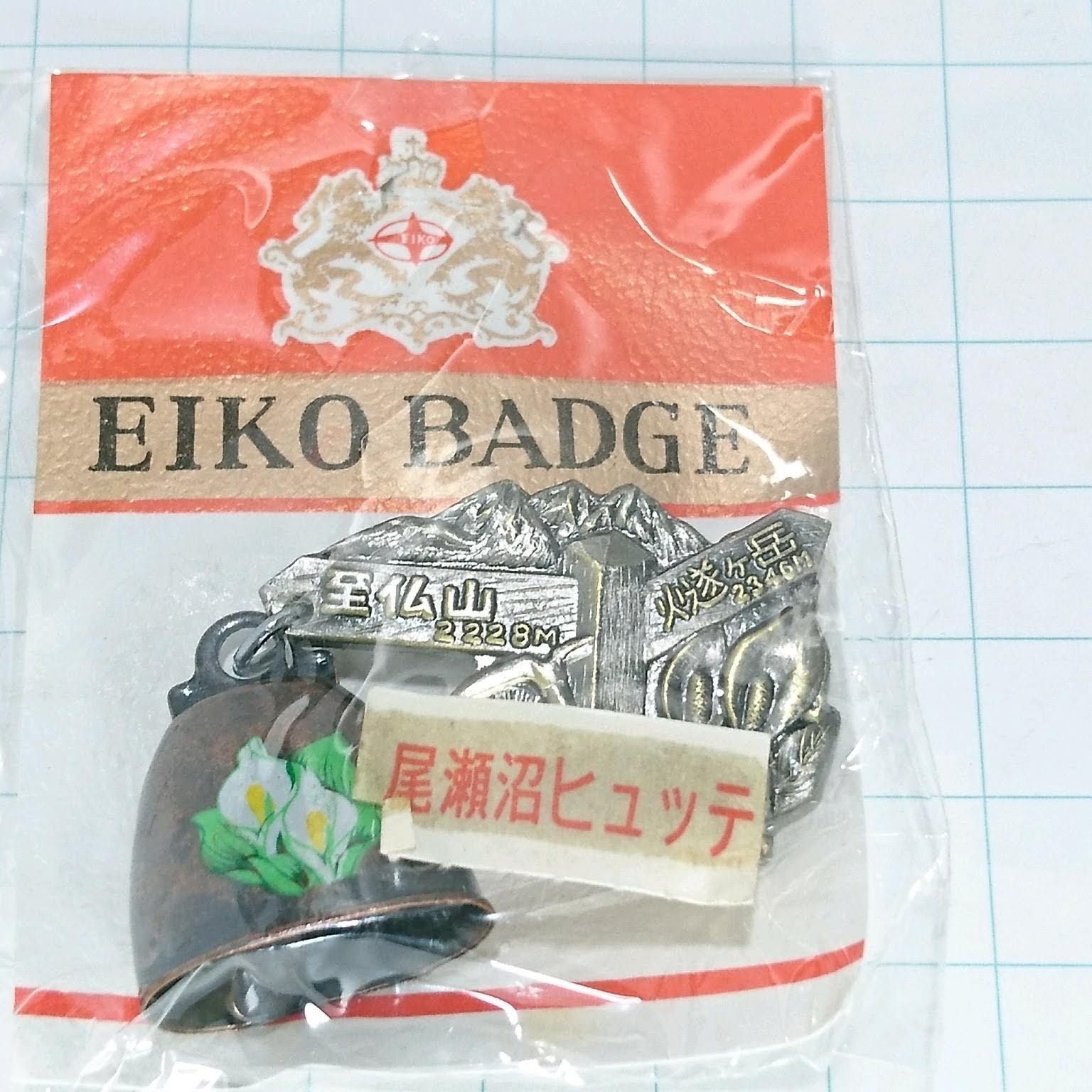 未使用 尾瀬 観光地 登山 旅行 記念 山バッジ ピンバッジ ピンズ