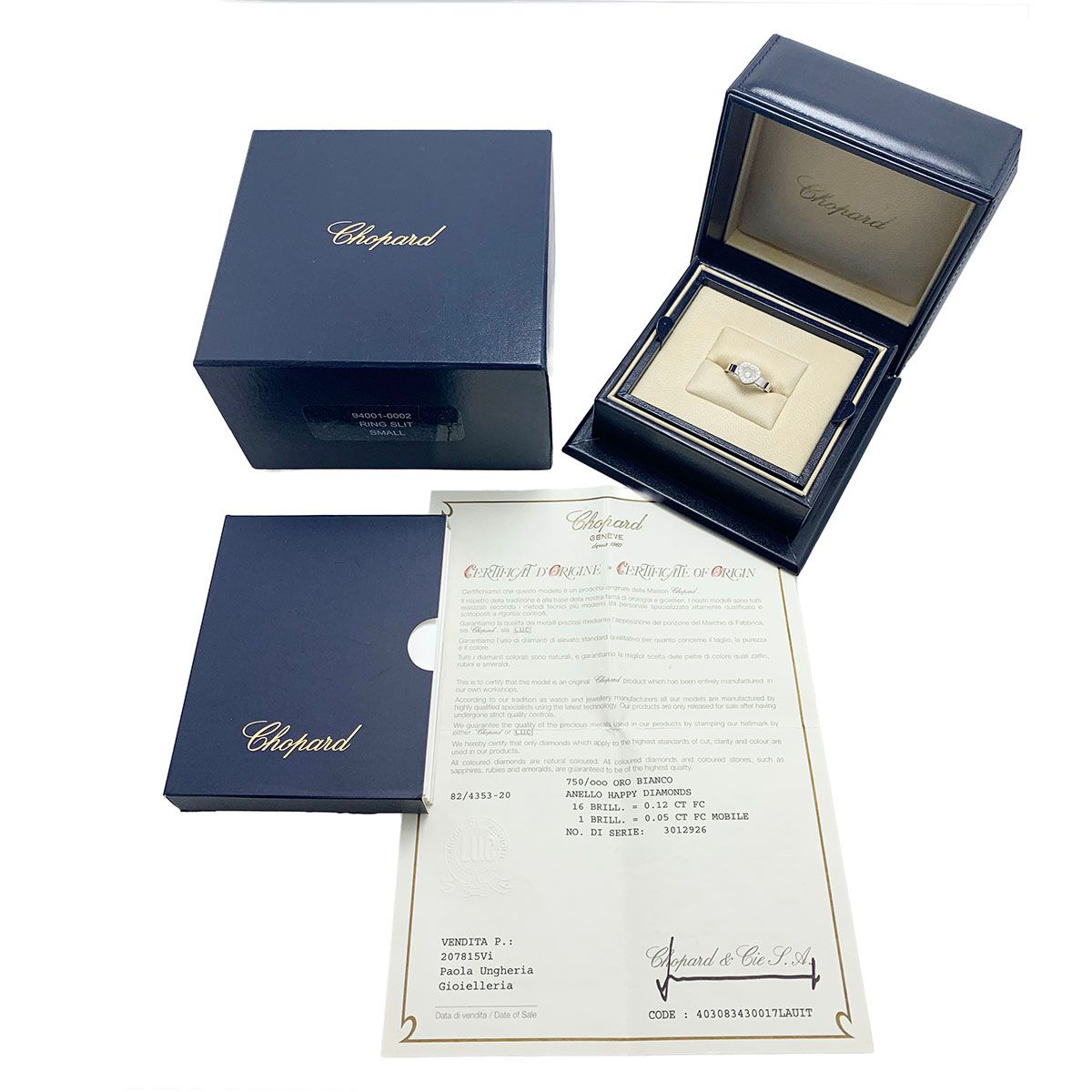 ショパール CHOPARD 750WG K18WG ホワイトゴールド ハッピー 