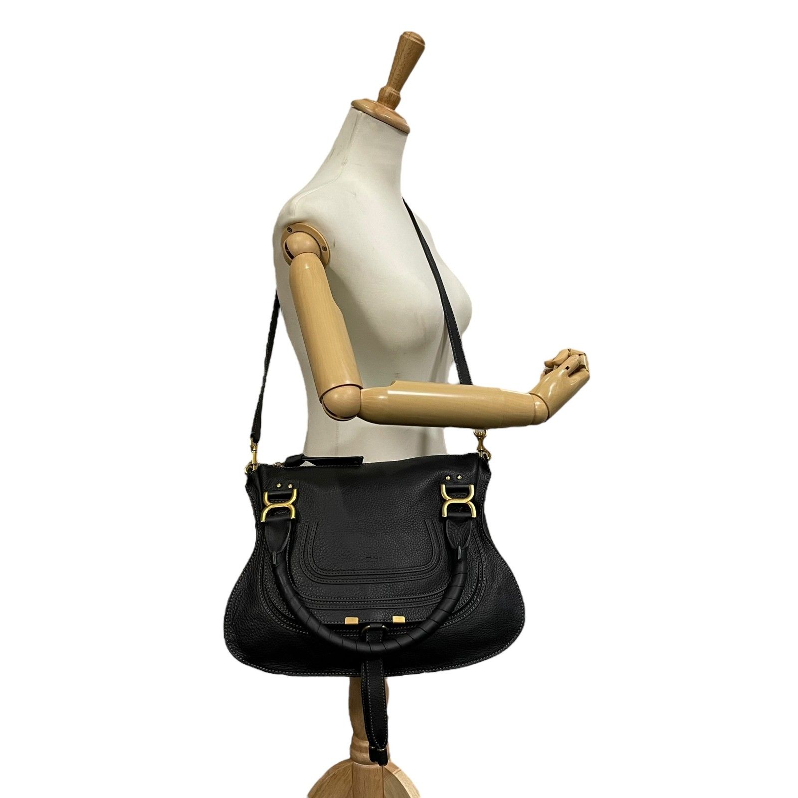 美品 Chloe クロエ マーシー レザー 2WAY ハンドバッグ ショルダー 