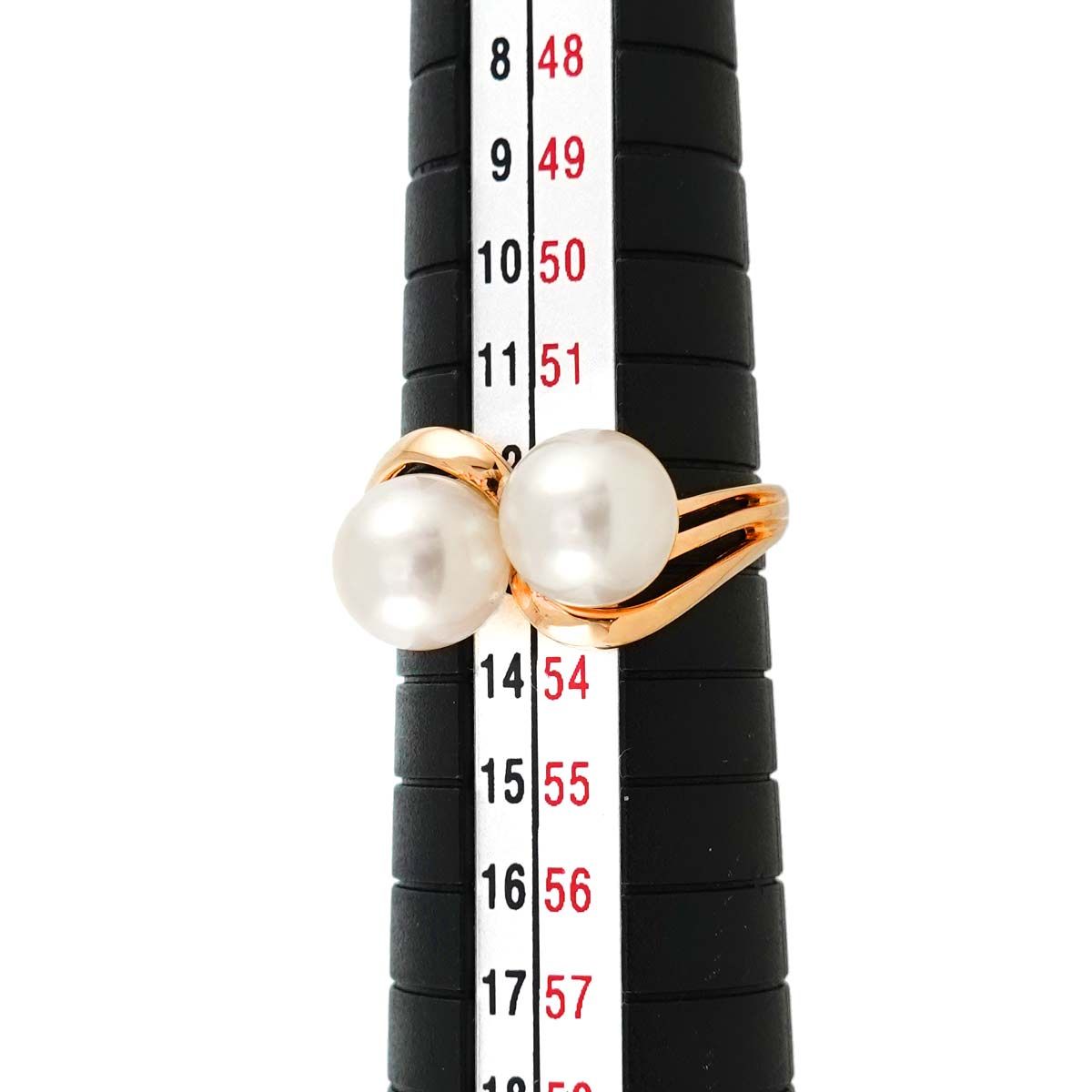 ミキモト MIKIMOTO アコヤ真珠 7.4mm 11.5号 リング K14 PG