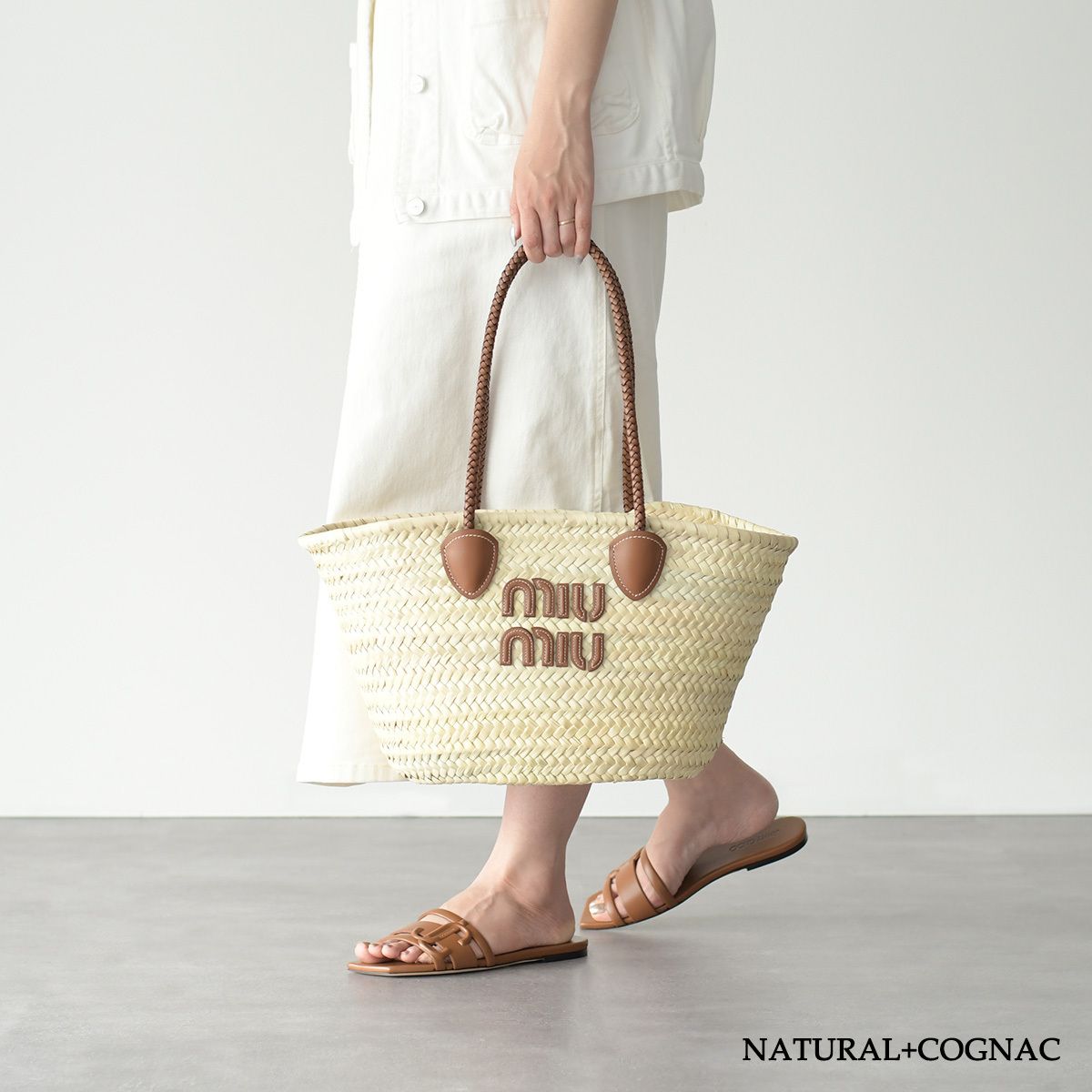 MIU MIU ベージュ かごバッグ トートバッグ 楽天市場】ミュウミュウ