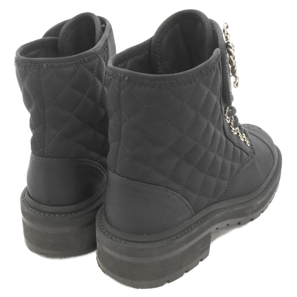 CHANEL シャネル G38273 レースアップシューズ CHANEL 新品同様 シャネル G38273 ファブリック ＆ グログラン