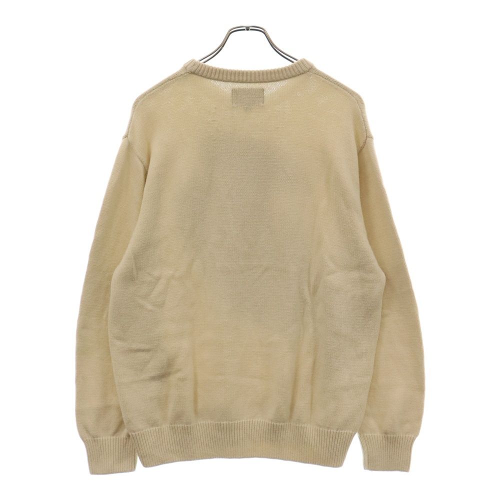 STUSSY (ステューシー) 22AW CURLY SWEATER フロントロゴデザインクルーネックセーター ニット アイボリー 117073 -  メルカリ