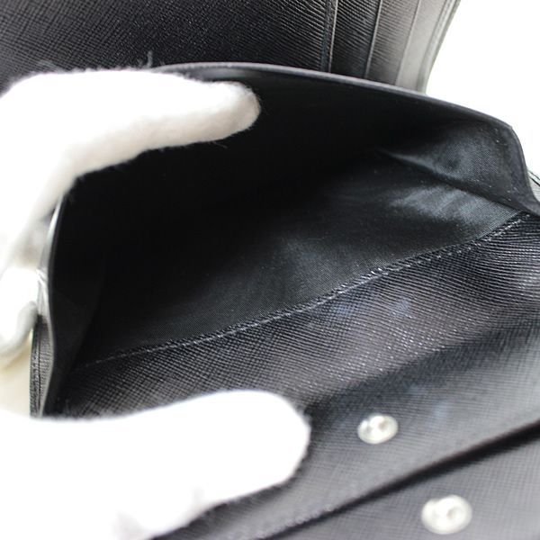 プラダ 三つ折り財布 極美品 黒 M510A PRADA ブラック q705 - メルカリ