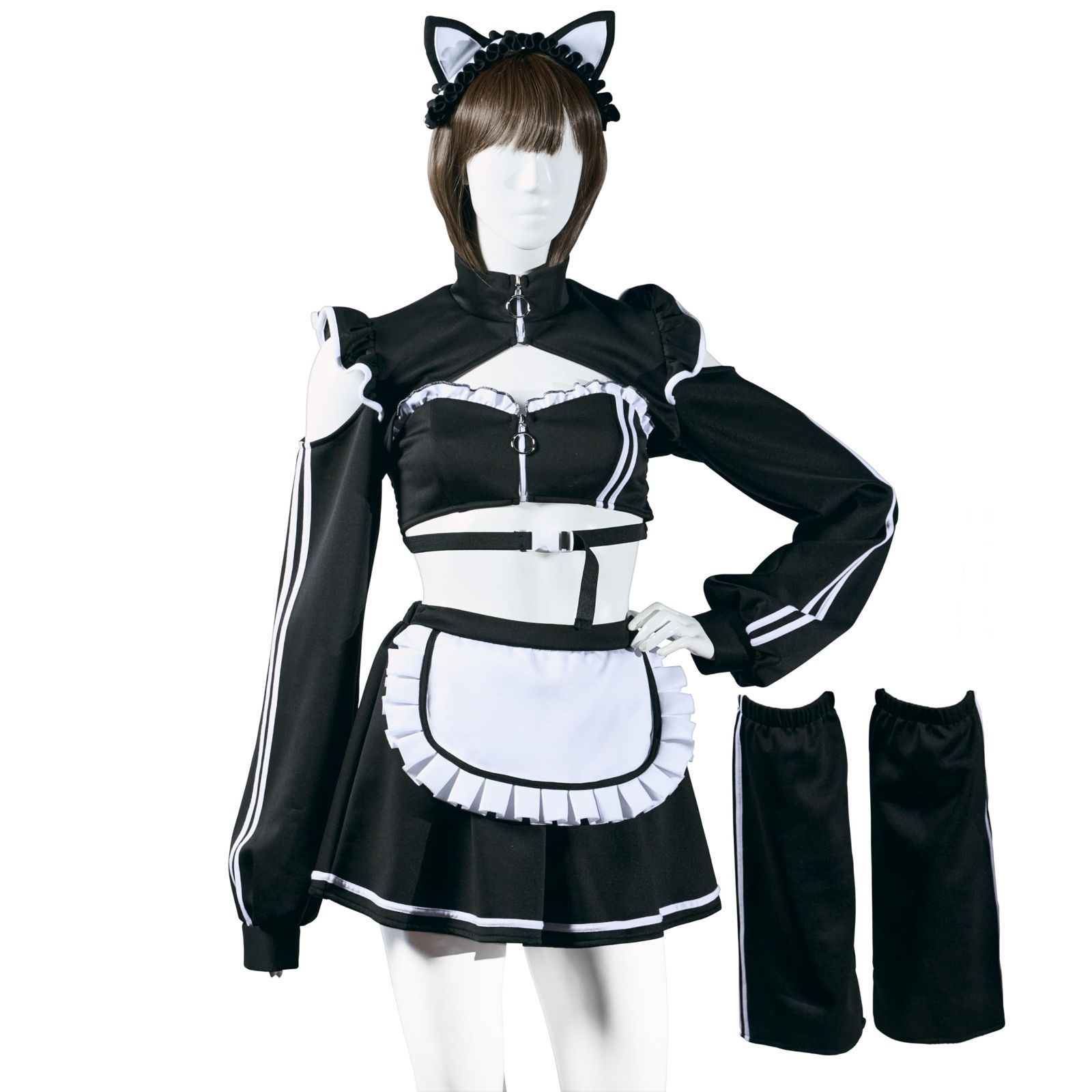 数量限定】レディース 猫耳ジャージメイド ハロウィン コスプレ