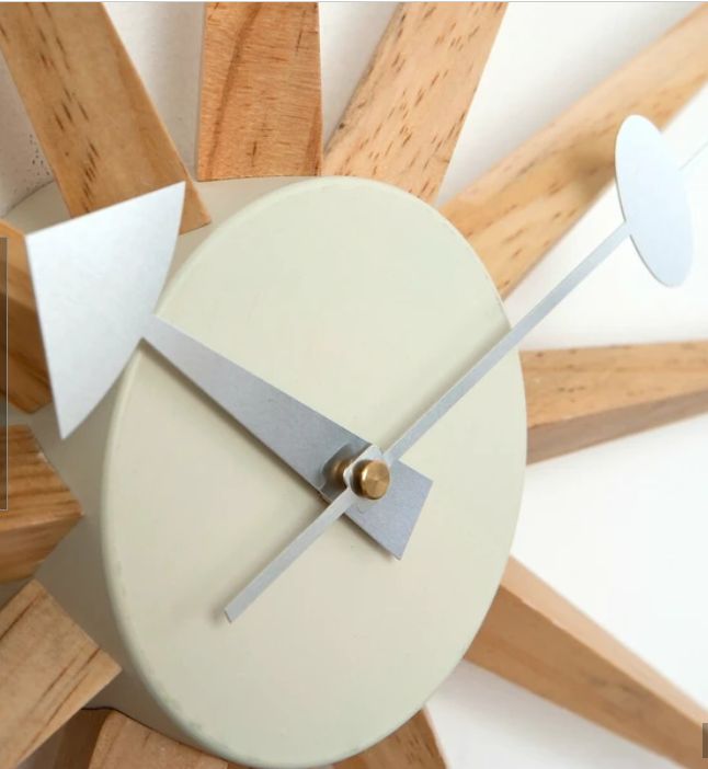 箱無し ジョージネルソン サンバーストクロック ナチュラル