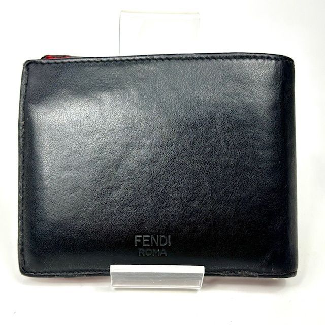 フェンディ　二つ折り財布　モンスター　バグズアイ　バイカラー　レザー　人気　レア FENDI フェンディ 二つ折り財布 モンスター バグズアイ