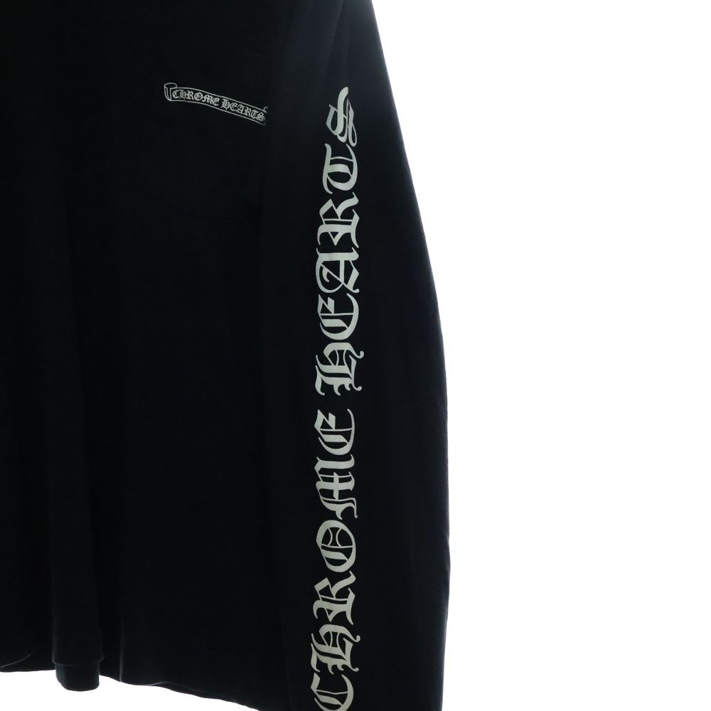 CHROME HEARTS スクロールラベル 黒 ロンT 長袖 ブラック CHROME HEARTS スクロールラベル 黒 ロンT 長袖 ブラック