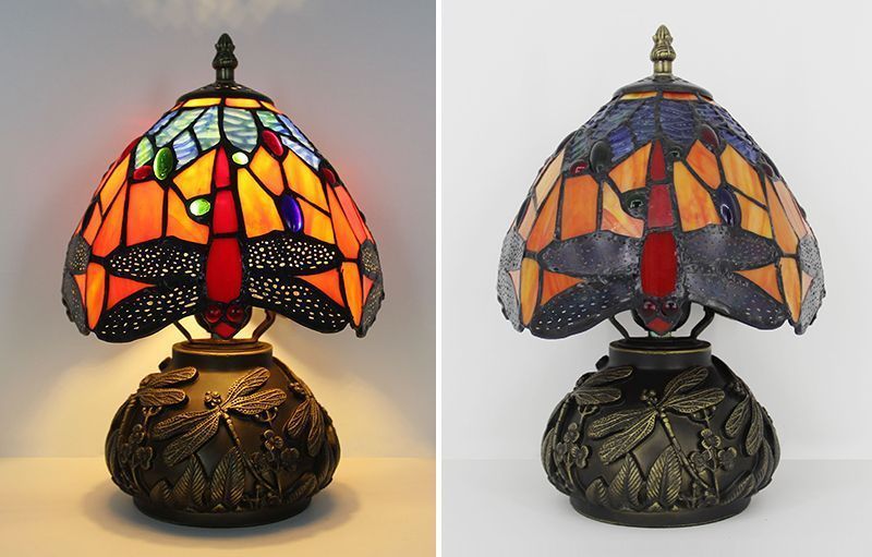 TD57☆大人気☆美品 ステンドランプ ステンドグラス アンティーク 花柄