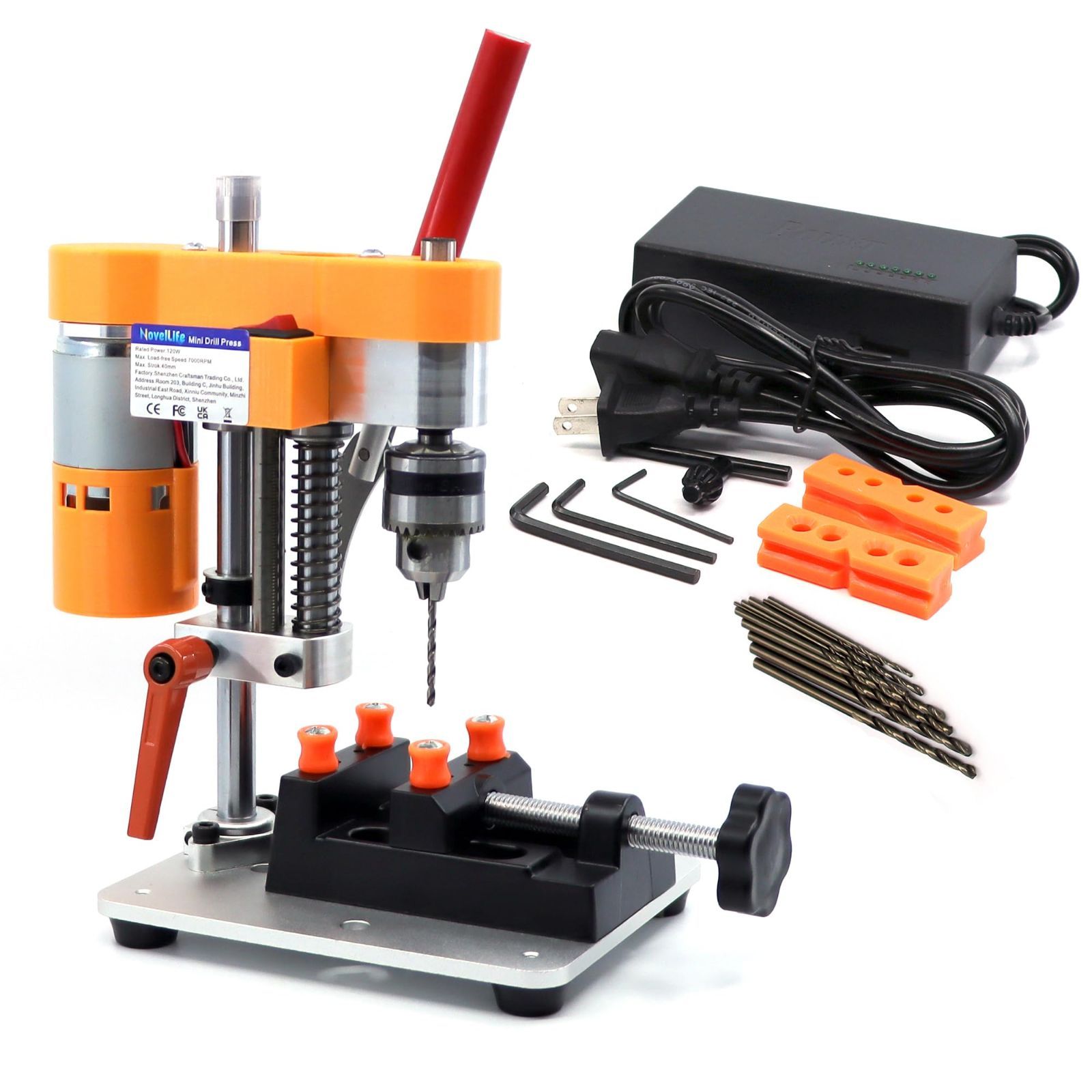 商品 NovelLifeミニ小型卓上ボール盤直流電気台ドリル家庭用ダイヤベッド変速DIY木工手芸品精密修表工具アップグレードモデル