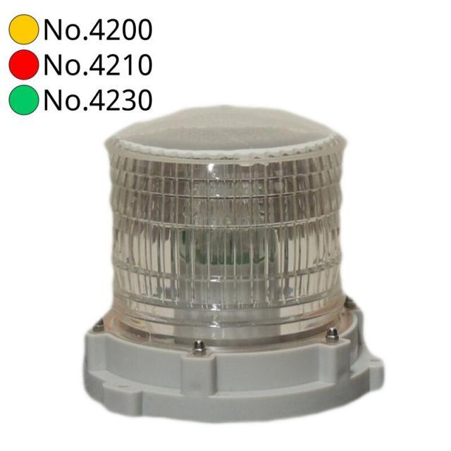 ソーラー式 LED 標識灯 クリアカバー 選べる3色 オレンジ 赤 緑 色 漁場 海上 養殖場 イケス 防波堤 ケーソン 測量台 取水口