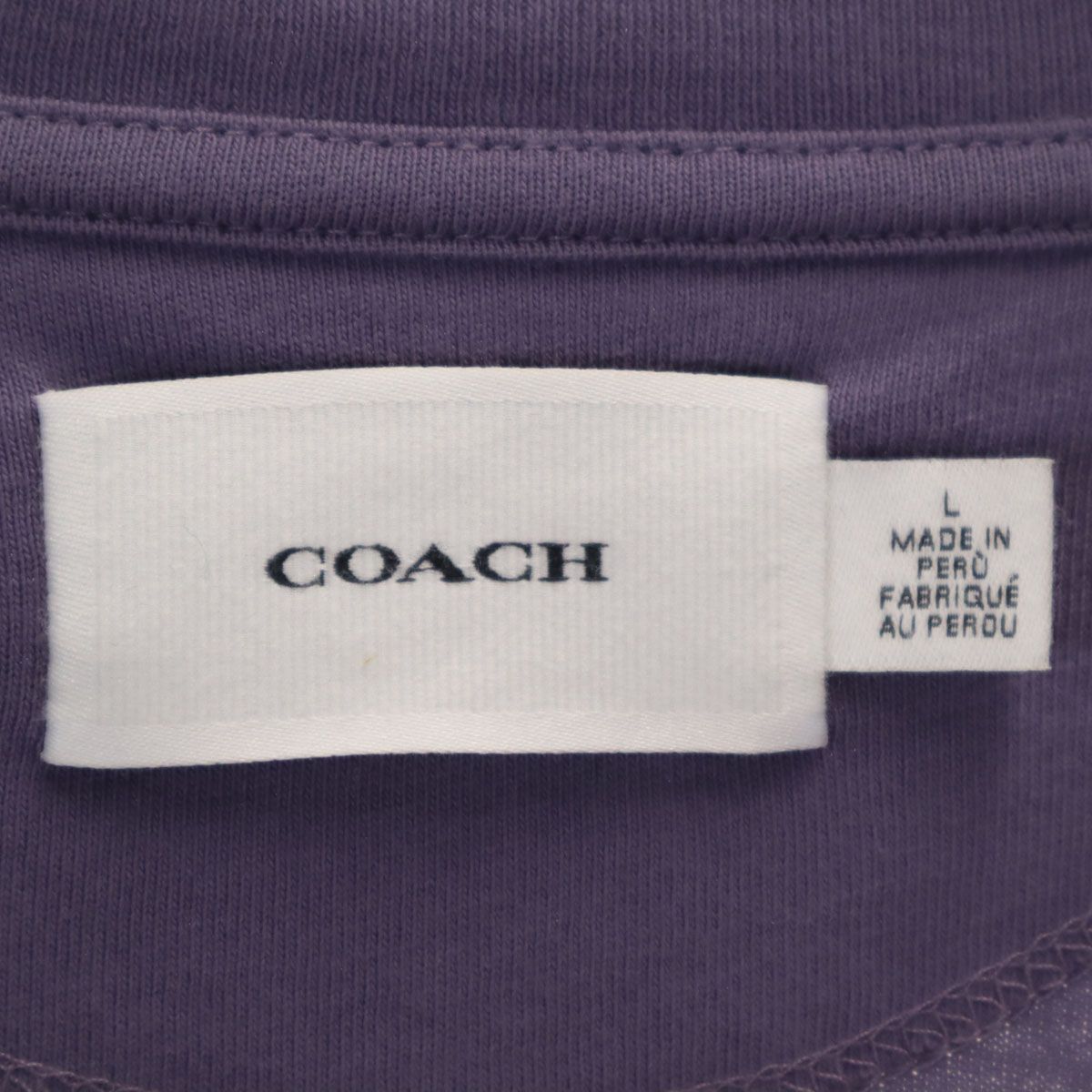 COACH コーチ 恐竜 レキシー 半袖 Tシャツ L パープル系 CS619 メンズ 