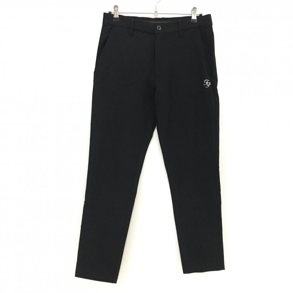 フェアリーパウダーmen'sパンツ32 美品】フェアリーパウダー パンツ 黒 ロゴ白 ナイロン混 メンズ 32