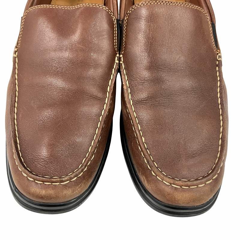 良品✨コールハーン デッキシューズ27 レザー ブラウン ローファー スリッポン コール ハーン COLE HAAN グランド アンビション スリッポン