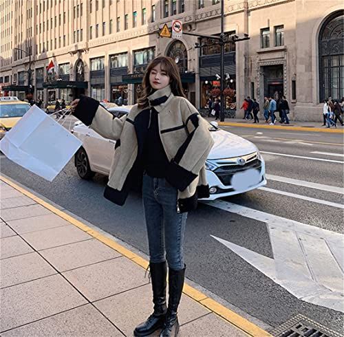 ブラック_L YUANYUAN レディース アウター 韓国風 ムートン ブラック_L YUANYUAN レディース アウター 韓国風 ムートン