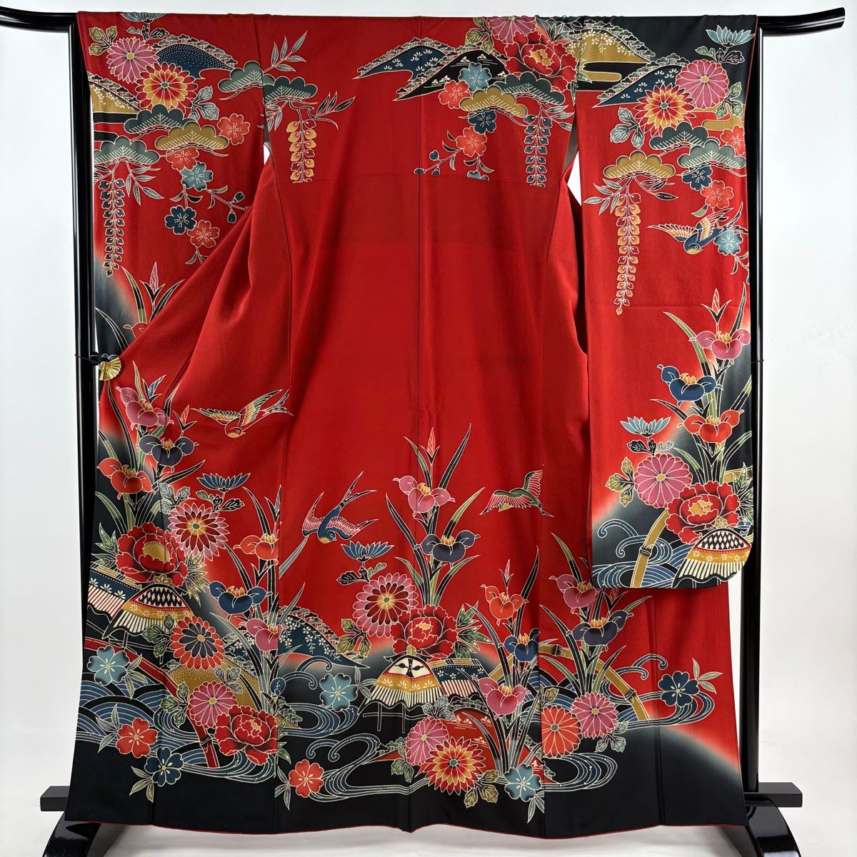 平和屋着物○豪華振袖 色無地 狐色 正絹 逸品 AAAT0239zg