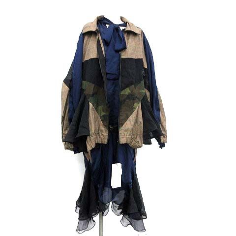 サカイ sacai 18AW 2点セット ドッキングコート ワンピース ひざ丈 ...