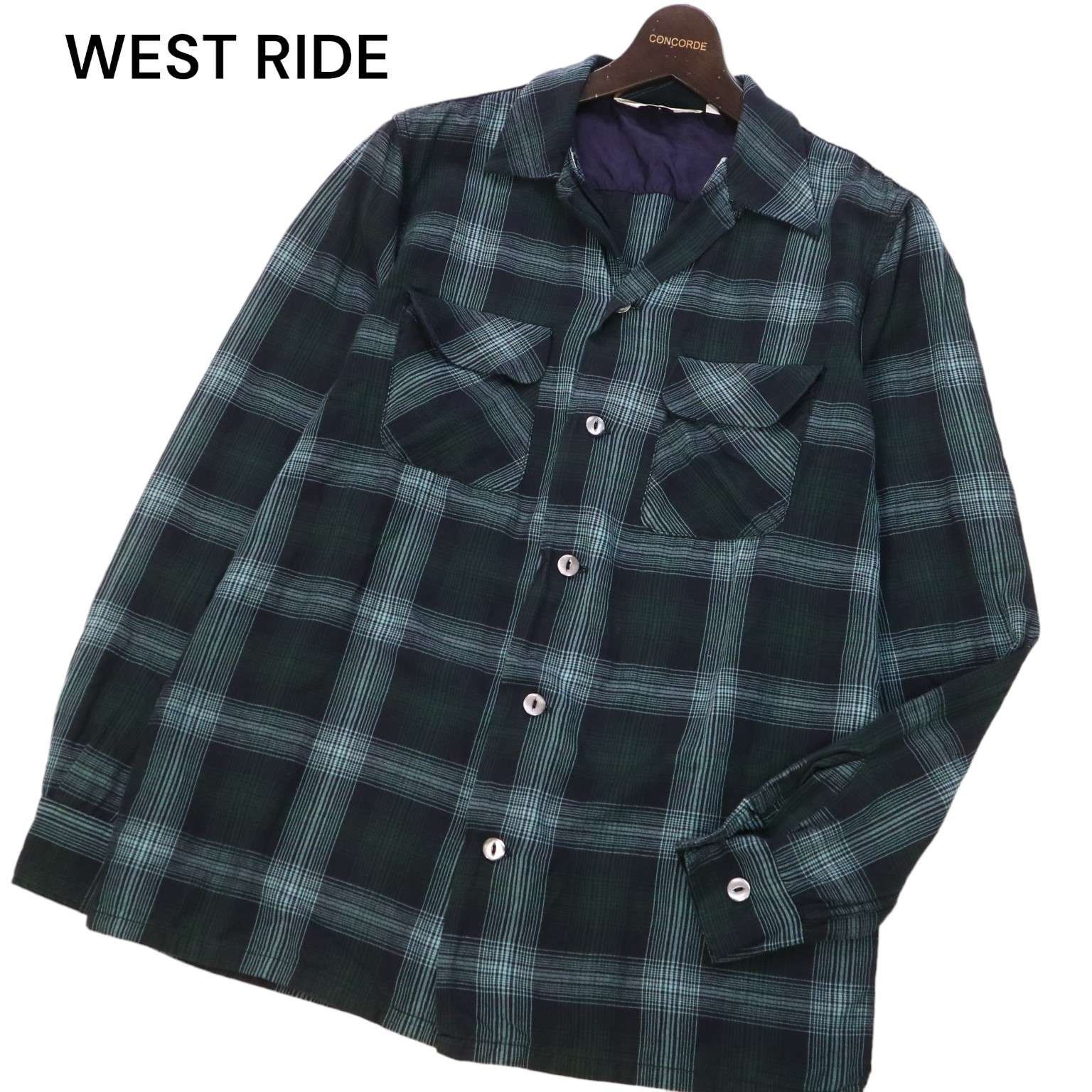 サイズ34❣️ウエストライド❣️チェックシャツ WEST RIDE ウエストライド 通年 長袖 ワーク チェック シャツ Sz