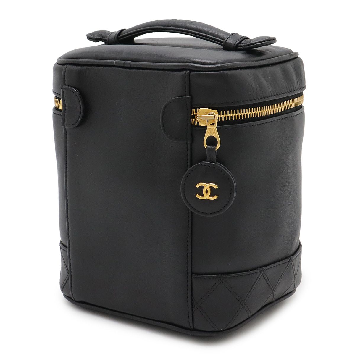 シャネル ビコローレ レザー ポーチ ブラック CHANEL シャネル バニティバッグ ビコローレ レザー ブラック