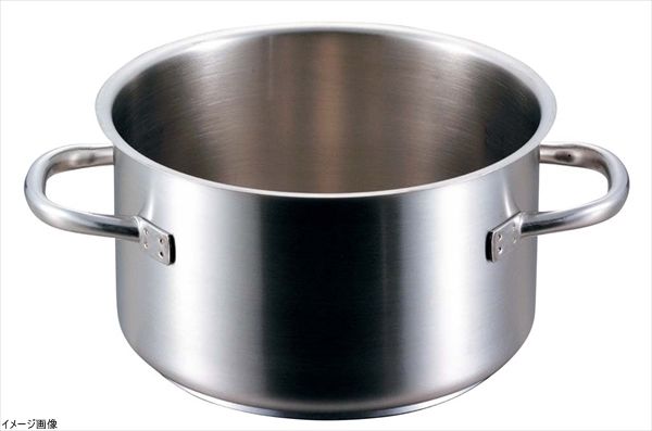 半寸胴鍋 パデルノ 18-10 蓋無 28cm IH対応 100V対応 200V対応（9-