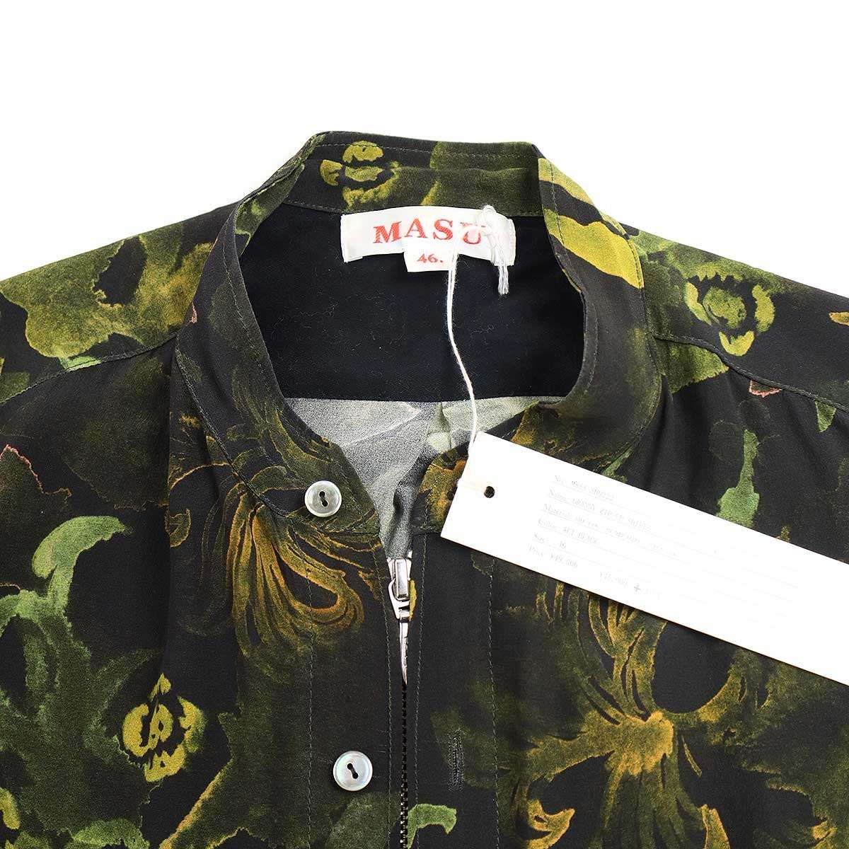 MASU エムエーエスユー 22SS GRANNY ZIP-UP SHIRTS ボタニカルプリント 