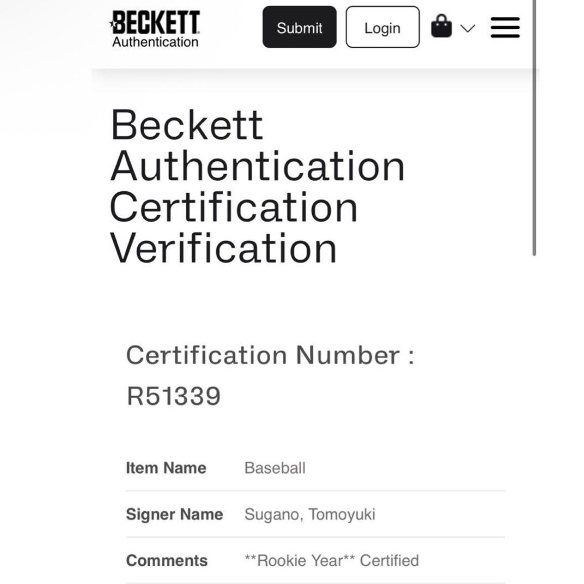 オリオールズ 菅野智之 直筆サイン ボール Beckett ホログラム Yahoo!オークション -「菅野智之直筆サインボール」の落札相場