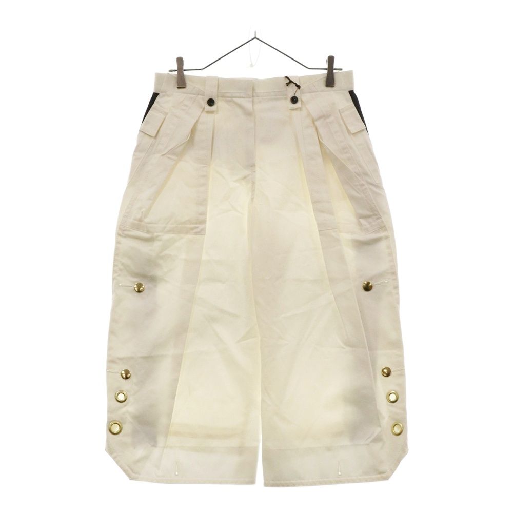 Sacai (サカイ) ジップフライ スタッズ クロップド ワイド