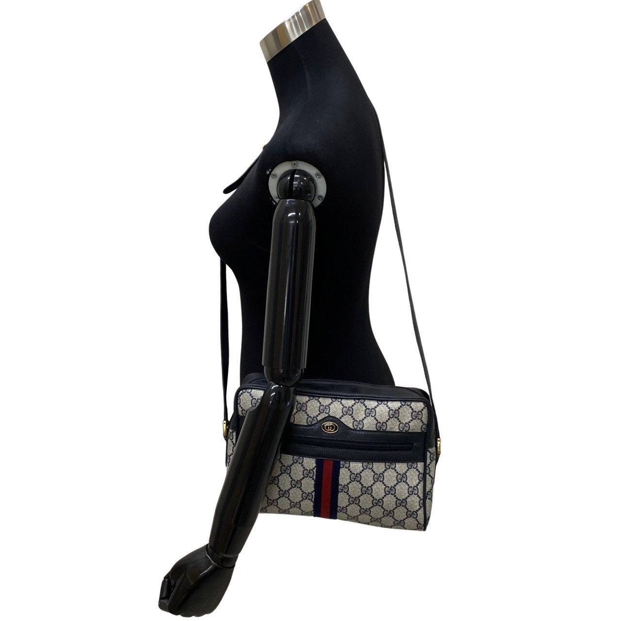 極 美品 GUCCI グッチ オールドグッチ ヴィンテージ シェリーライン GG  