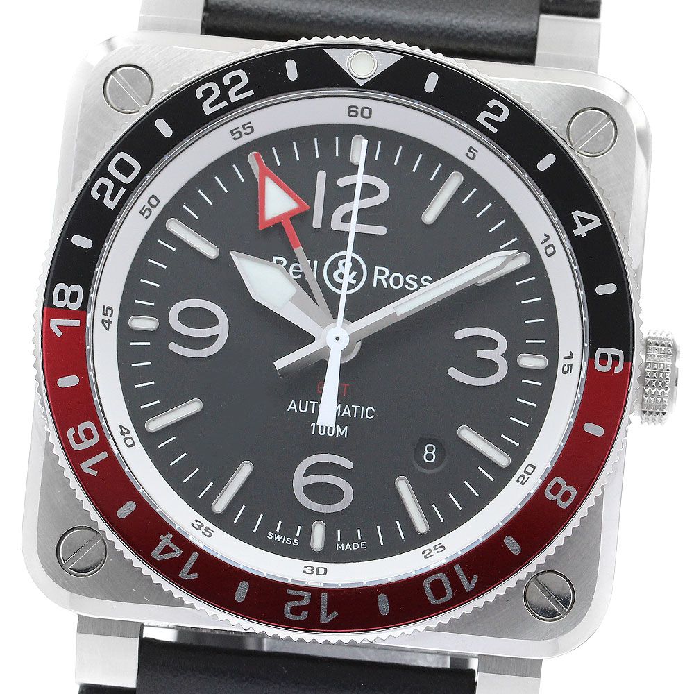 ベル＆ロス Bell＆Ross BR03-93 GMT デイト 自動巻き メンズ 保証書付き_915132
