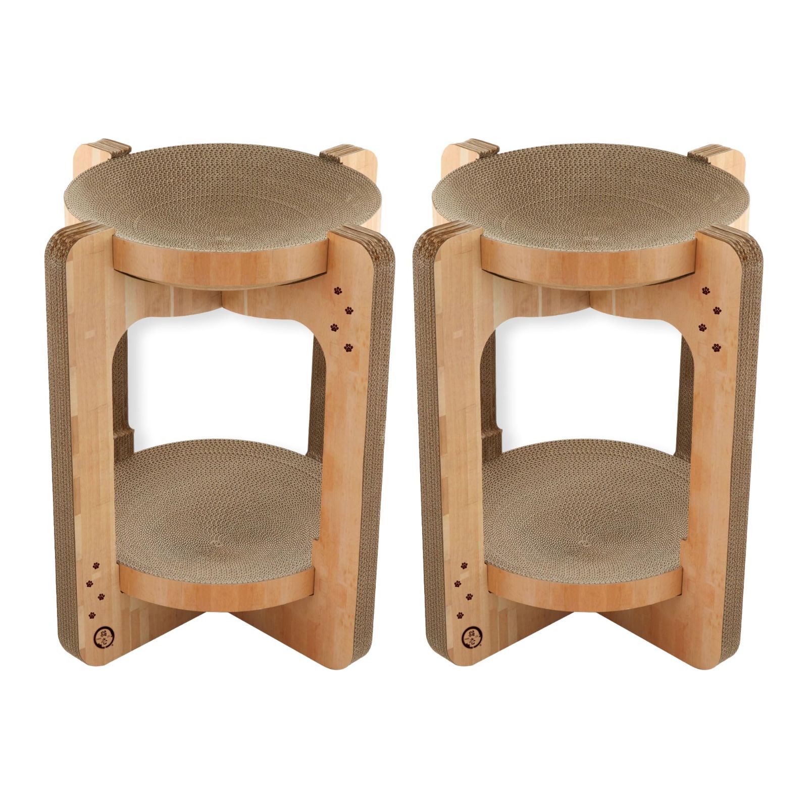 多色 円柱型 突っ張り型キャットタワーマンション ドギーマンハヤシ6段