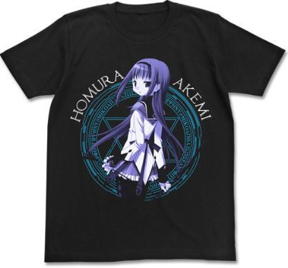 【新品・公式】魔法少女まどかマギカ Lサイズ 暁美ほむらTシャツ/BLACK- 公式グッズ colleize